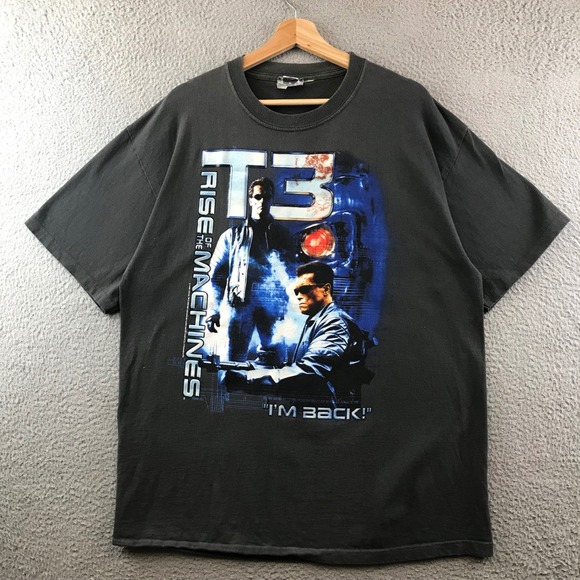 Vintage T3 Terminator Rise of the Machines Movie Promo Graphic T Shirt L - Picture 1 of 8